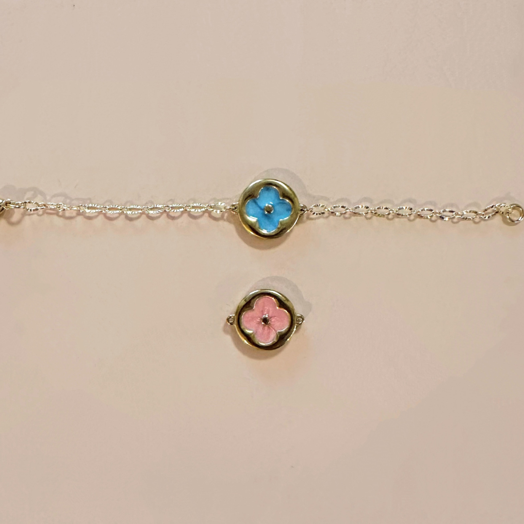 Labubu Round Flower Necklace (multiple colors)