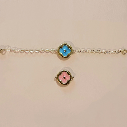 Labubu Round Flower Necklace (multiple colors)