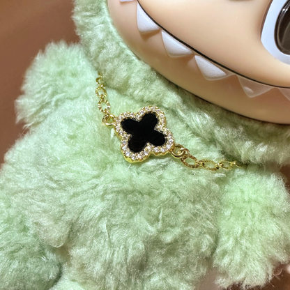 Labubu VC Clover Necklace (multiple colors)